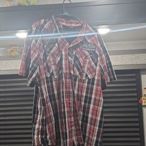 Haley Davidson short sleeve button up